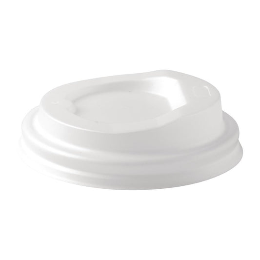 BioPak PLA Lids for BioPak BioCups 4oz 62mm White (Pack of 1000) • PAS-FY061