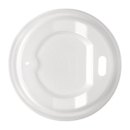 BioPak PLA Lids for BioPak BioCups 4oz 62mm White (1000 Pack) (Pack of 1000) • PAS-FY061