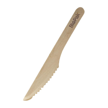 BioPak BioCutlery Wood Knife, Fork, Spoon Napkin Set (400 Pack) (Pack of 400) • PAS-FY062