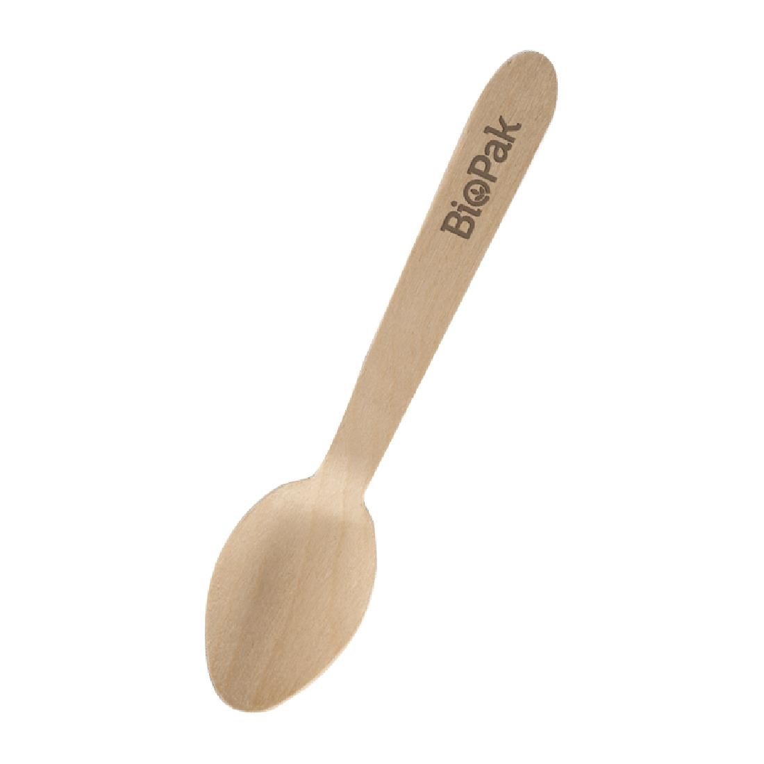 BioPak Coated Wood Teaspoon 10cm (Pack of 2000) • PAS-FY063