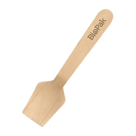 BioPak Wood Ice Cream Spoon 95mm (Pack of 2000) • PAS-FY064