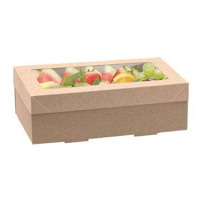 BioPak BioBoard Catering Tray Bases Extra Small (100 Pack) (Home Compostable | Pack of 100 | Fits Lid FY076) • PAS-FY071