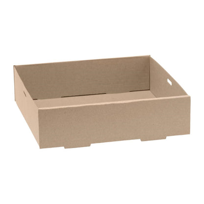 BioPak BioBoard Catering Tray Bases Small (100 Pack) (Home Compostable | Pack of 100 | Fits Lid FY077) • PAS-FY072