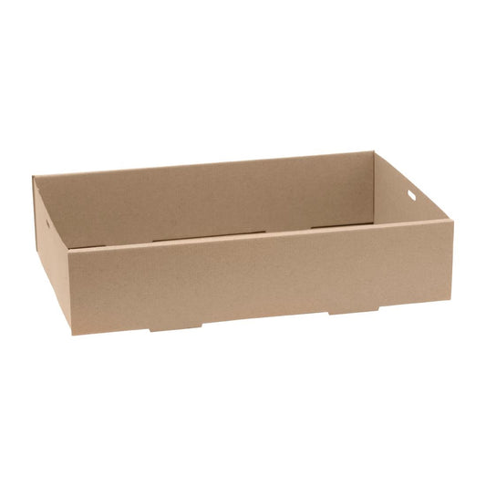 BioPak BioBoard Catering Tray Bases Medium (100 Pack) (Home Compostable | Pack of 100 | Fits Lid FY078) • PAS-FY073