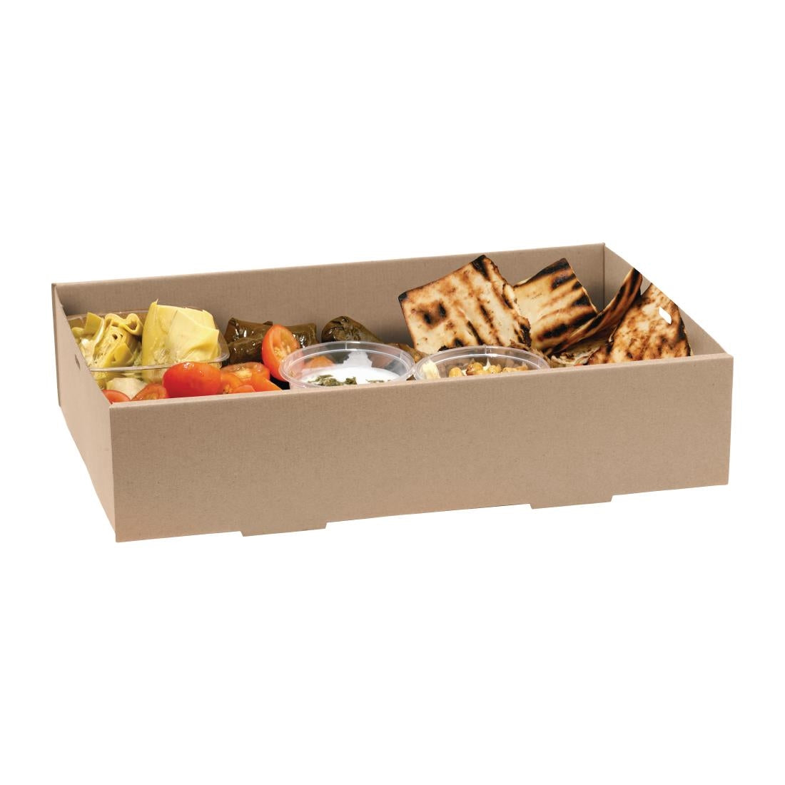 BioPak BioBoard Catering Tray Bases Medium (100 Pack) (Home Compostable | Pack of 100 | Fits Lid FY078) • PAS-FY073