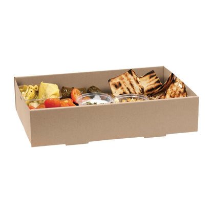 BioPak BioBoard Catering Tray Bases Medium (100 Pack) (Home Compostable | Pack of 100 | Fits Lid FY078) • PAS-FY073