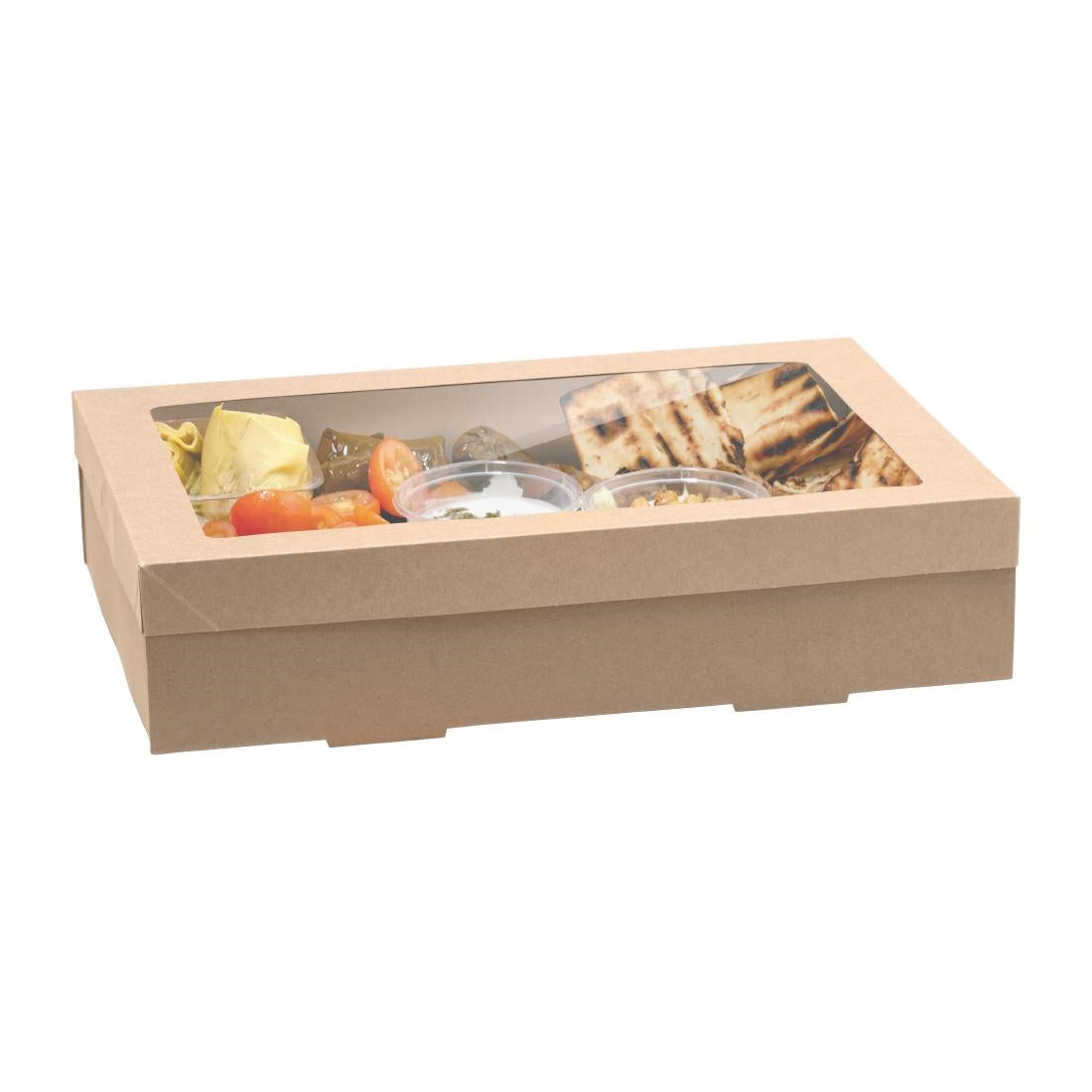 BioPak BioBoard Catering Tray Bases Medium (100 Pack) (Home Compostable | Pack of 100 | Fits Lid FY078) • PAS-FY073