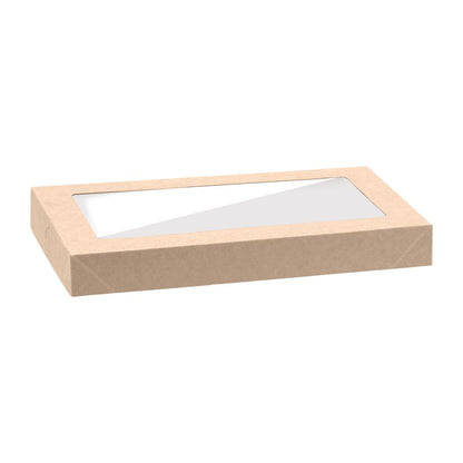 BioPak BioBoard PLA Window Lid for Catering Tray Bases Extra Small (Pack of 100) • PAS-FY076