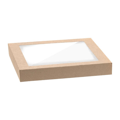 BioPak BioBoard PLA Window Lid for Catering Tray Bases Small (100 Pack) (Pack of 100) • PAS-FY077