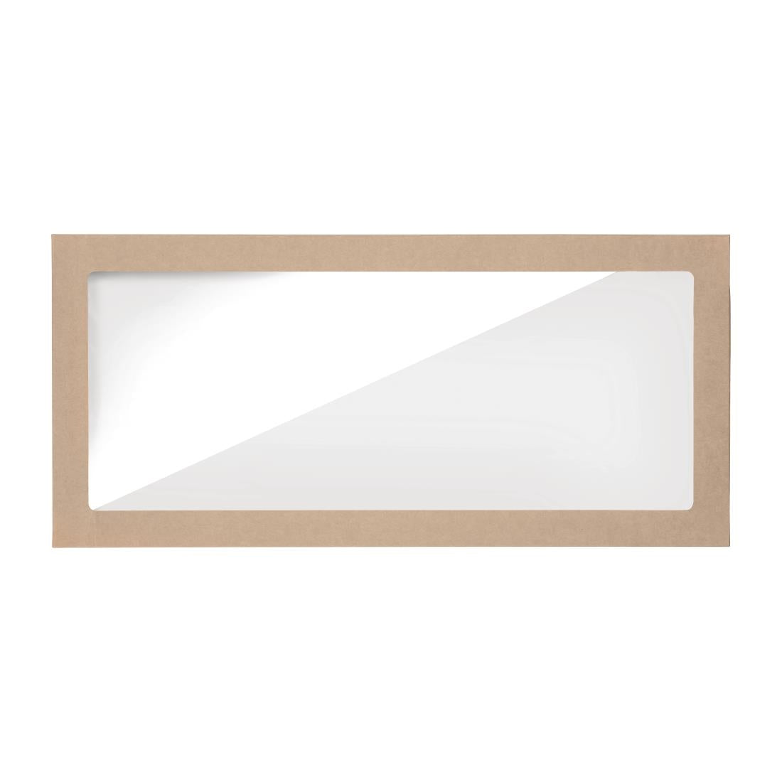 BioPak BioBoard PLA Window Lid for Catering Tray Bases Large (50 Pack) (Compostable | Fits FY074 | Pack of 50) • PAS-FY079