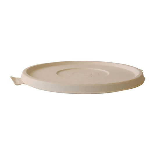 BioPak BioCane Natural Lids To Suit 800-1180ml Bowls (Pack 400) • PAS-DU631