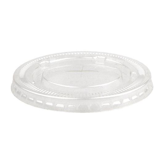 BioPak PLA Clear Flat Lid 90mm for BioCup Paper Cup 390-650ml 12-22oz (Pack of 1000) • PAS-FY089