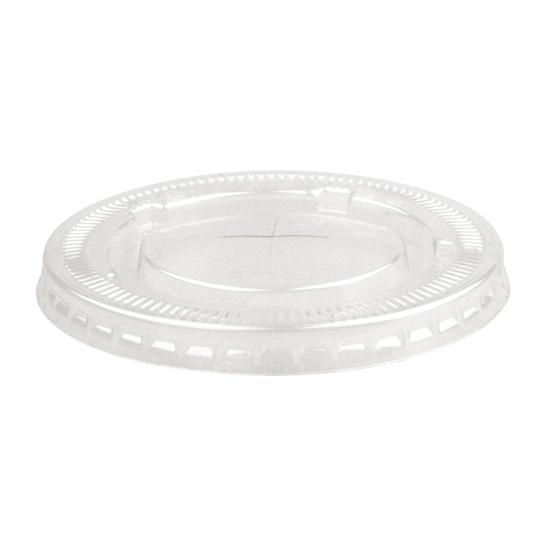BioPak PET Clear Flat Lid 90mm for BioCup Paper Cup 390-650ml 12-22oz (1000 Pack) (Recyclable | PET | Straw-Slot Lid | Pack of 1000) • PAS-FY090
