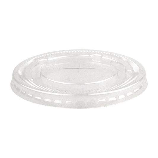 BioPak PET Clear Flat Lid 90mm for BioCup Paper Cup 390-650ml 12-22oz (1000 Pack) (Recyclable | PET | Straw-Slot Lid | Pack of 1000) • PAS-FY090