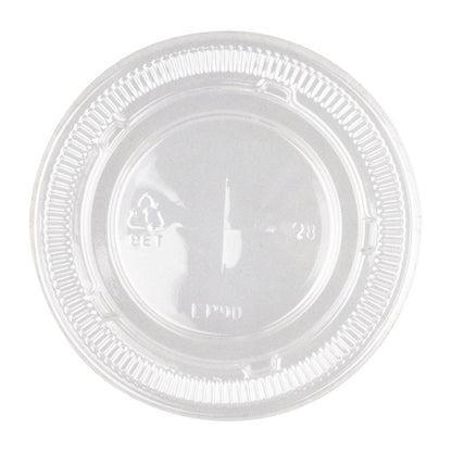 BioPak PET Clear Flat Lid 90mm for BioCup Paper Cup 390-650ml 12-22oz (1000 Pack) (Recyclable | PET | Straw-Slot Lid | Pack of 1000) • PAS-FY090