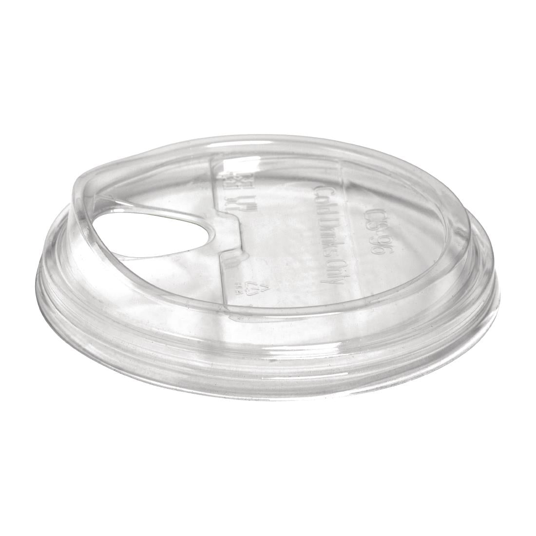 BioPak PLA Sipper Lid Clear for PLA BioCup 300-700ml (1000 Pack) • PAS-FY093