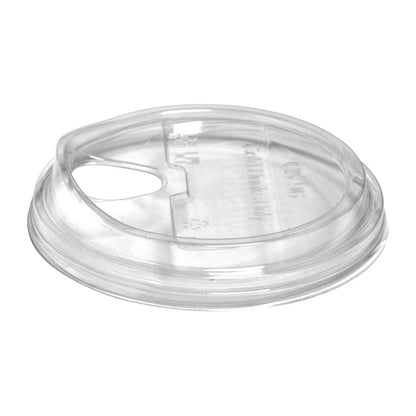 BioPak PLA Sipper Lid Clear for PLA BioCup 300-700ml (1000 Pack) • PAS-FY093