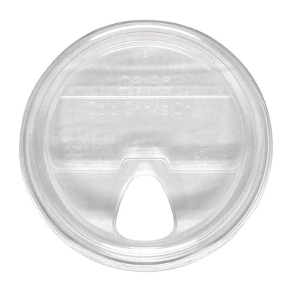 BioPak PLA Sipper Lid Clear for PLA BioCup 300-700ml (1000 Pack) • PAS-FY093