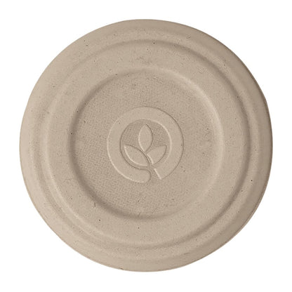 BioPak BioCane Lid for BioCane Sauce Cup 60ml (10 Pack) (Home Compostable | Sugarcane pulp | Pack of 10) • PAS-FY125