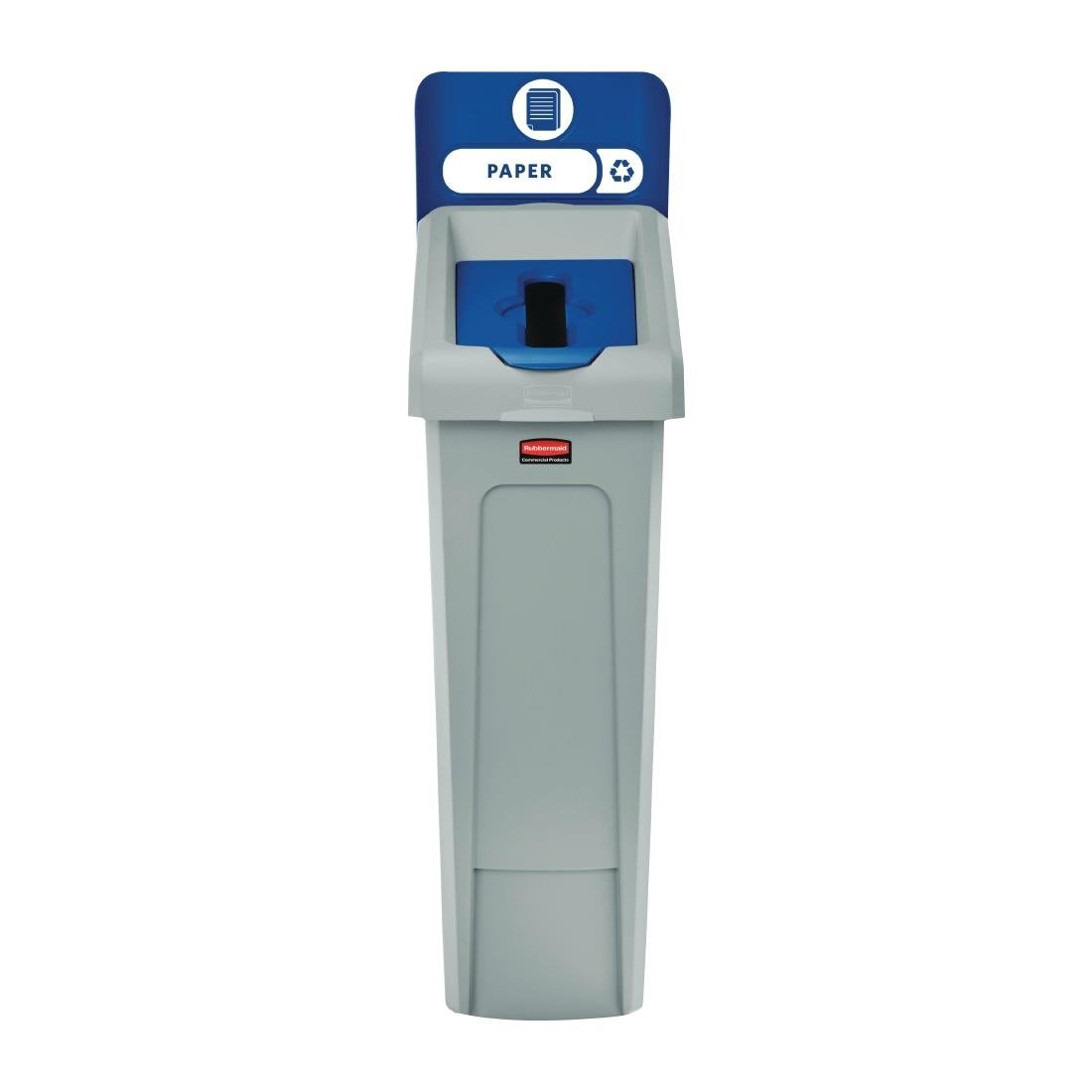 Rubbermaid Slim Jim Recycling Station Blue Paper Slot Lid • PAS-FY151