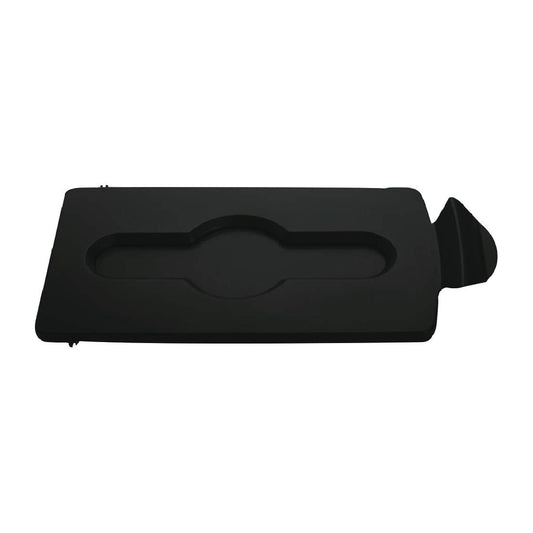 Slim Jim Recycling Station Black Closed Lid • PAS-FY153