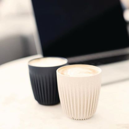 HuskeeCup Cup 8oz 289ml Natural (4 Pack) (Box of 4 | Made from coffee husks | Durable and reusable) • PAS-FY243