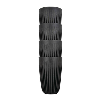 HuskeeCup Cup 12oz 409ml Charcoal (4 Pack) (Box of 4 | Made from coffee husks | Durable and reusable) • PAS-FY246