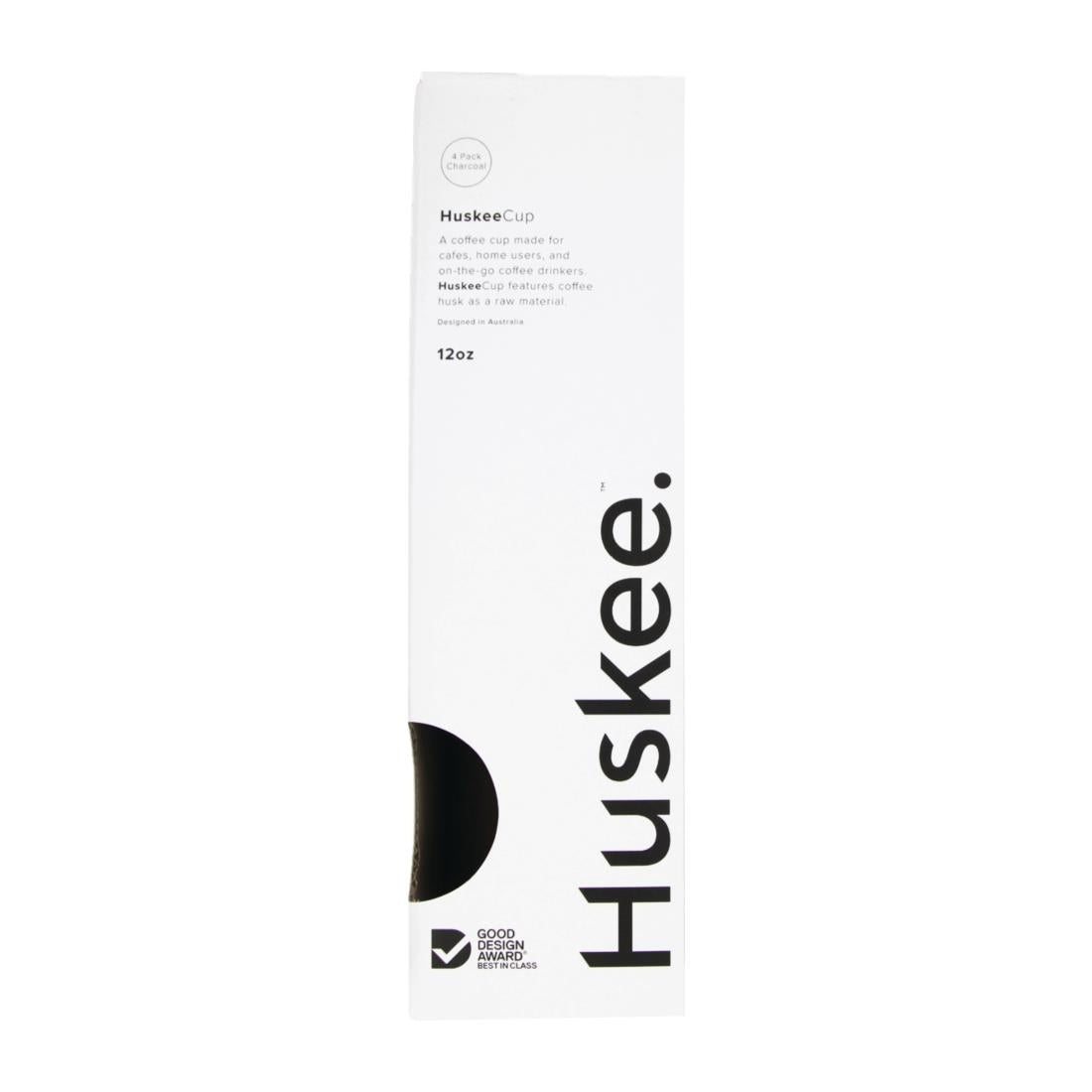 HuskeeCup Cup 12oz 409ml Charcoal (4 Pack) (Pack of 4) • PAS-FY246