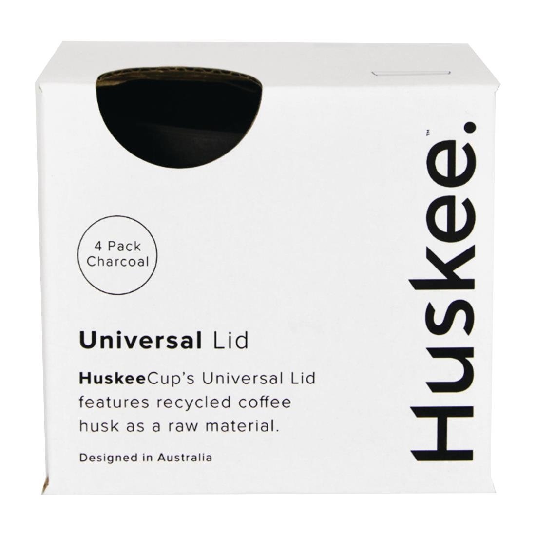 HuskeeCup Universal Lid Charcoal (Box 4) • PAS-FY255