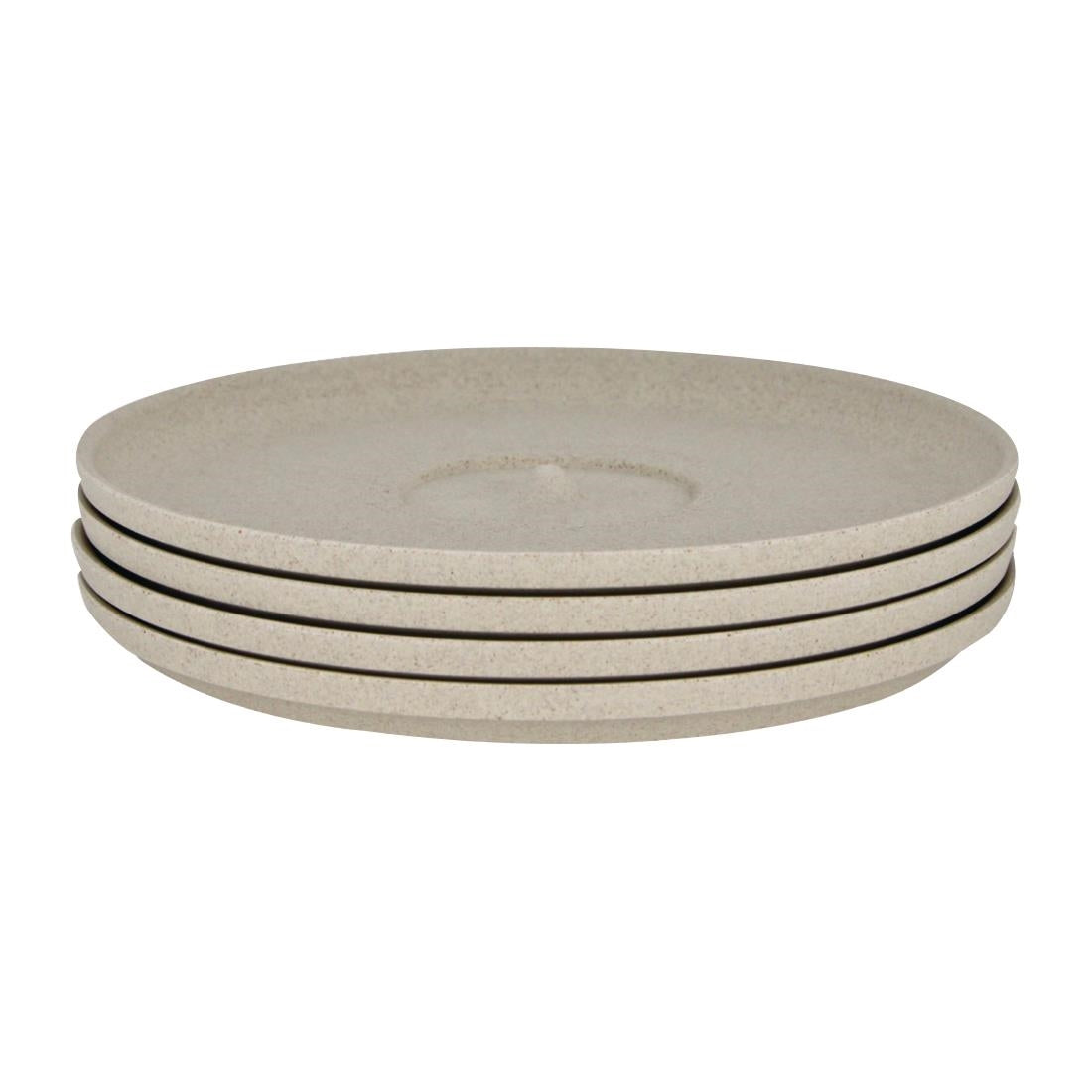 HuskeeCup Universal Saucer Natural (4 Pack) (Box of 4 | Made from coffee husks | Durable and reusable) • PAS-FY258