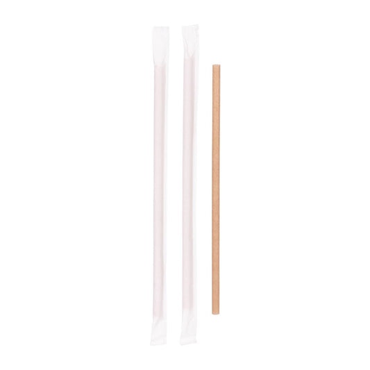 Stroh Sugarcane with PLA Regular Straw Wrapped 200(L) x 6(Ø)mm (10,000 pack) (200(L) x 6(Ø)mm | 10,000 pack) • PAS-FY280