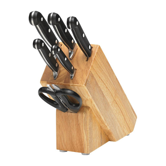 Mundial Knife Block Set 7 Piece • PAS-FY425
