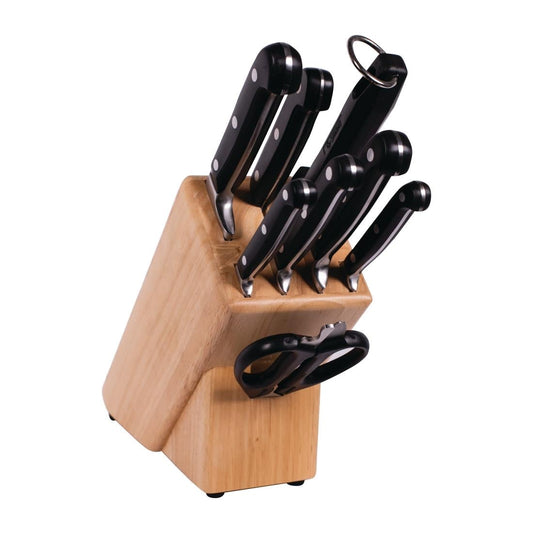 Mundial Bonza Knife Block Set 9 Piece • PAS-FY426