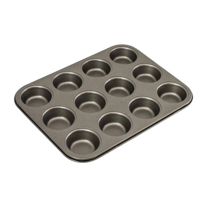 Bakemaster Muffin/Cupcake Pan Non-Stick 12 Cup (70x25mm) - 35x27cm • PAS-FY427