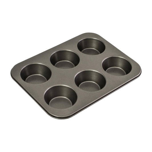 Bakemaster Muffin/Cupcake Pan Large Non-Stick 6 Cup (90x40mm) - 35x26cm (Bakemaster Muffin/Cupcake Pan Large Non-Stick 6 Cup (90x40mm) - 35x26cm) • PAS-FY429