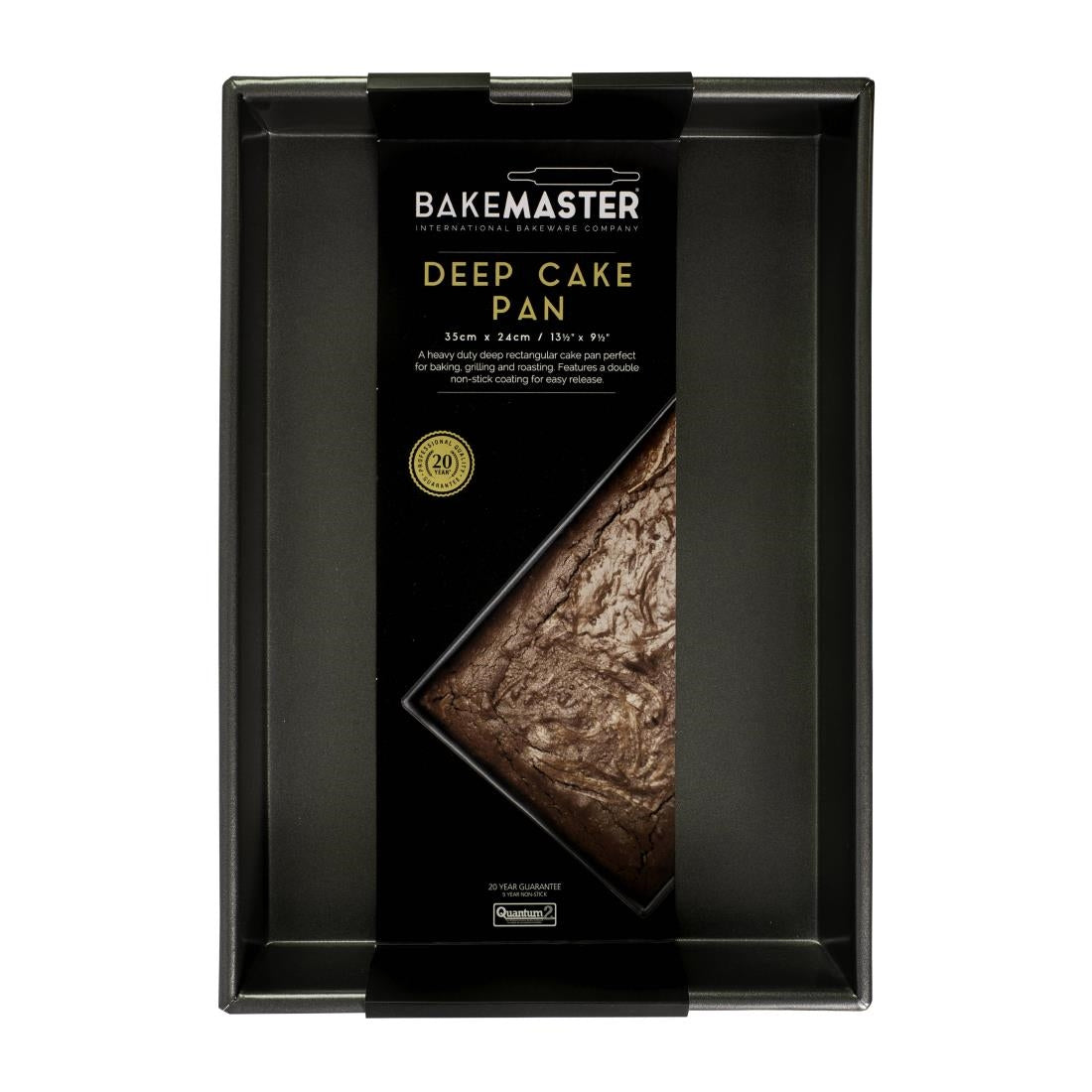 Bakemaster Rectangular Deep Cake Pan Non-Stick - 35x24x5cm (Bakemaster Rectangular Deep Cake Pan Non-Stick - 35x24x5cm) • PAS-FY434