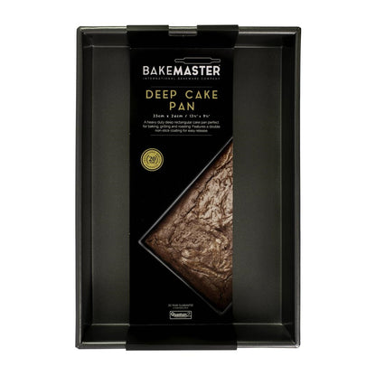 Bakemaster Rectangular Deep Cake Pan Non-Stick - 35x24x5cm (Bakemaster Rectangular Deep Cake Pan Non-Stick - 35x24x5cm) • PAS-FY434
