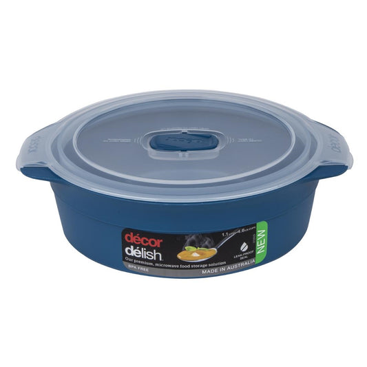 Décor Delish Round Storage Container - 1.1Ltr • PAS-FY459