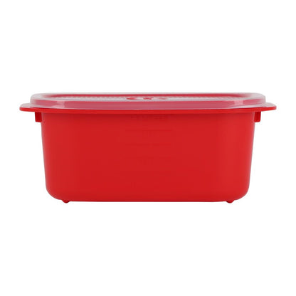 Décor Microsafe Oblong W Rack White Food Container 1.6Ltr (6 Pack) • PAS-FY473
