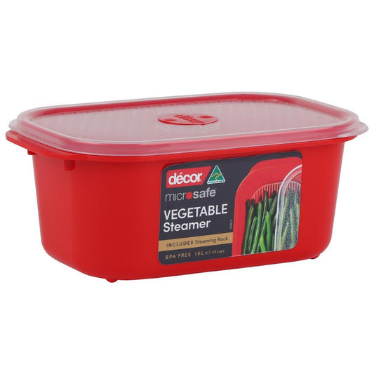 Décor Microsafe Oblong W Rack White Food Container 1.6Ltr (6 Pack) • PAS-FY473