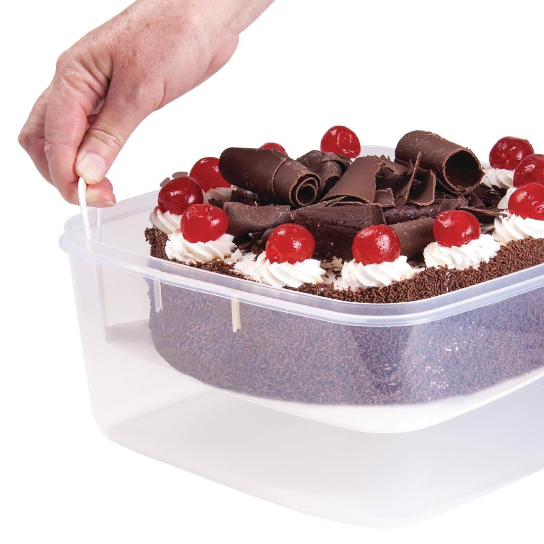 Décor Tellfresh Square with Cake Lifter White 6Ltr • PAS-FY480