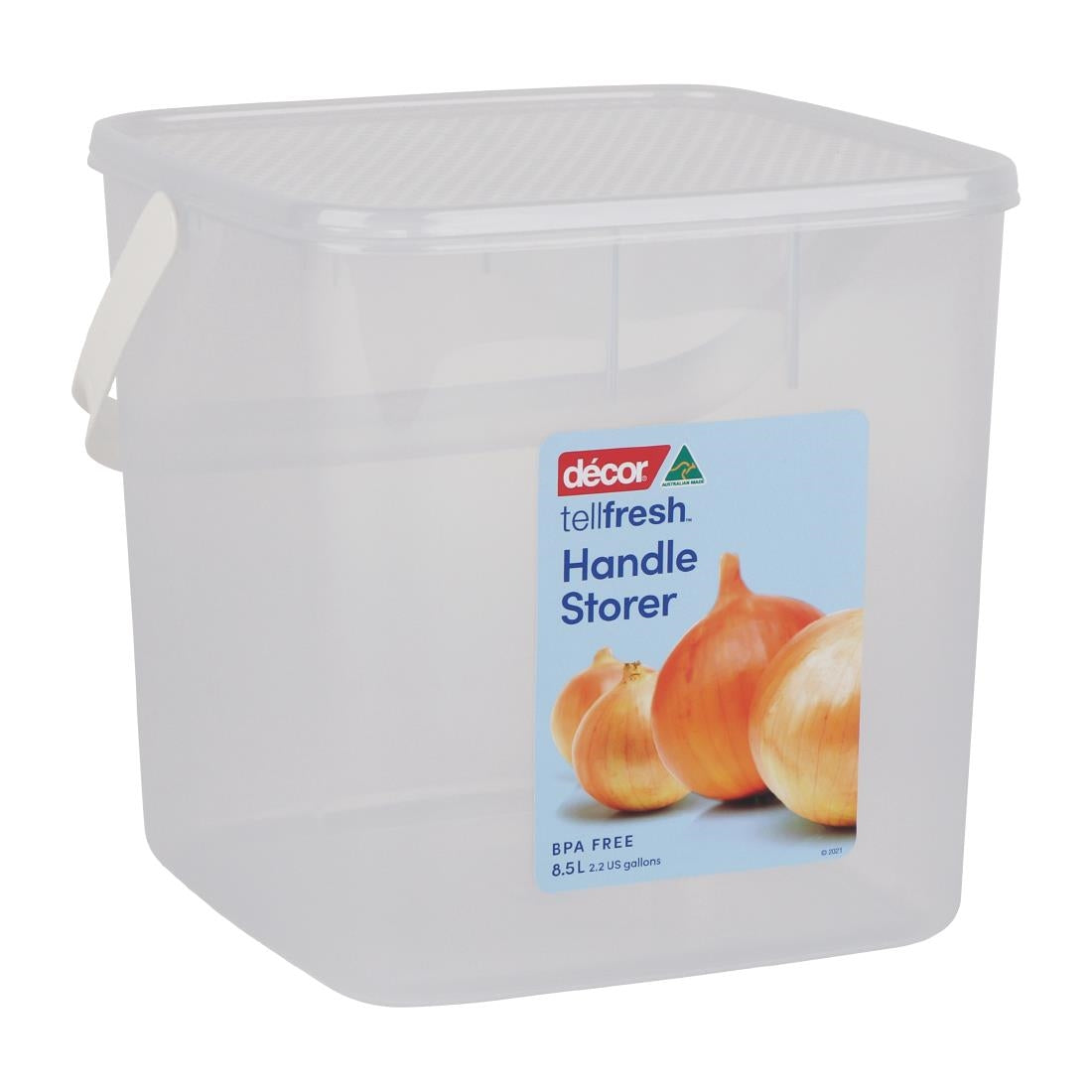 Décor Tellfresh Super Storer Square White Storage Container w/ Handle - 8.5Ltr • PAS-FY494
