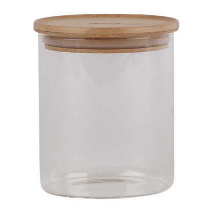 Décor Bamboo Canister Glass Jar 850ml (4 Pack) • PAS-FY528