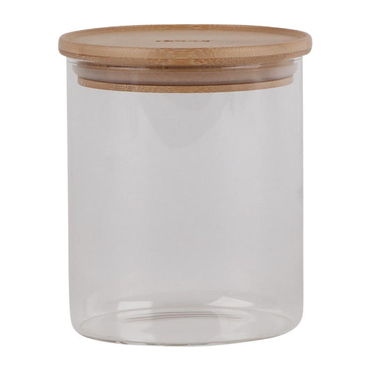 Décor Bamboo Canister Glass Jar 850ml (4 Pack) • PAS-FY528