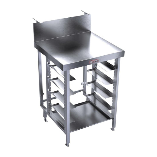 Simply Stainless 600 Series Single Bar Module 200mm upstand & glass/dishwash basket rack • PAS-FY560