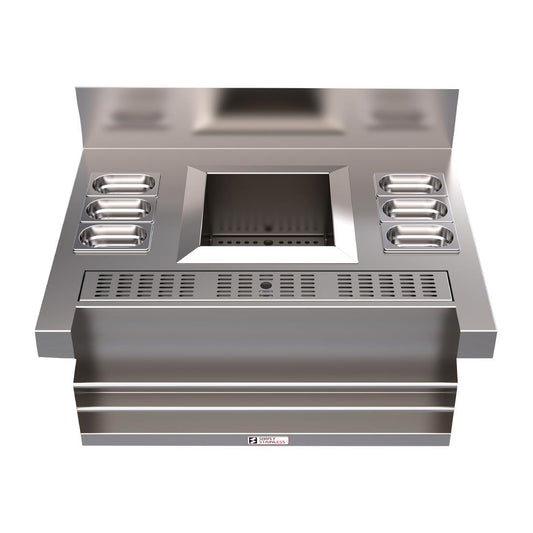 Simply Stainless 700 Series Standard Cocktail Station with Speed Rack • PAS-FY568