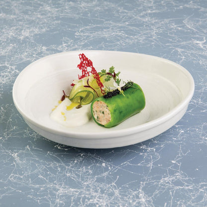 Moda Porcelain Snow Organic Bowl/Plate - 205x190mm (6 Pack) • PAS-FY690
