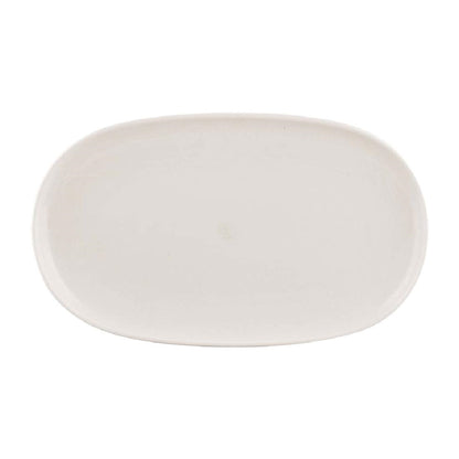 Moda Porcelain Snow Oval Coupe Plate - 305x180mm (Box 6) • PAS-FY693