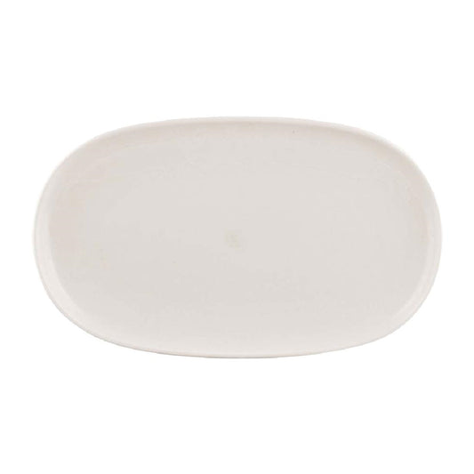 Moda Porcelain Snow Oval Coupe Plate - 305x180mm (6 Pack) • PAS-FY693
