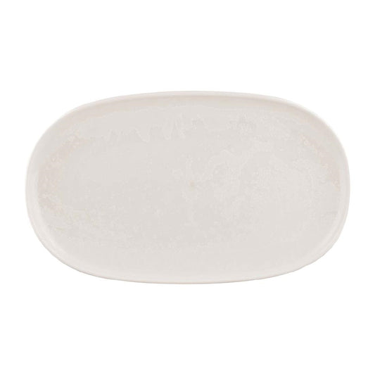 Moda Porcelain Snow Oval Coupe Plate - 305x215mm (6 Pack) • PAS-FY694